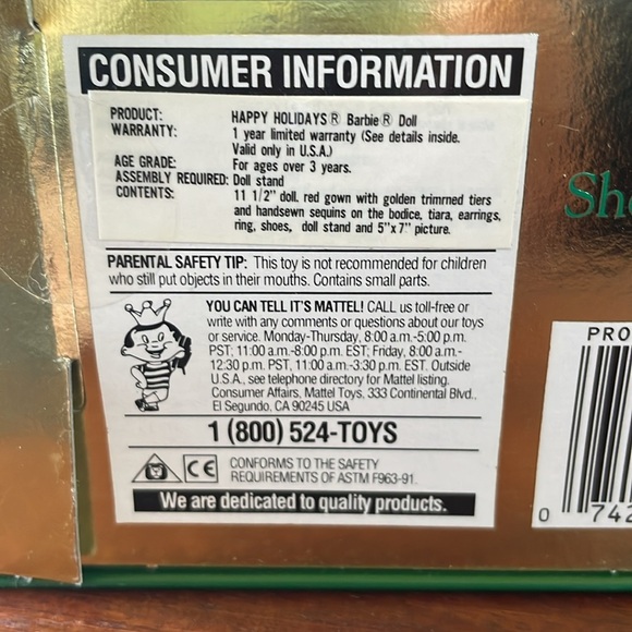 1993 Holiday Barbie NIB Mint Condition - Picture 9 of 16